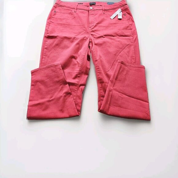 Talbots Jeggings Womens 18W Berry Pink Ankle Length Slimming High Rise Stretch - Picture 11 of 16